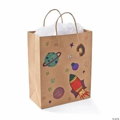 Discount 😀 10 1/2" x 5 1/4" x 13" Large Brown Kraft Paper Gift Bags - 12 Pc. ✔️ -Outlet Containers Store 10 1 2 x 5 1 4 x 13 large brown kraft paper gift bags 12 pc 48 632 a03