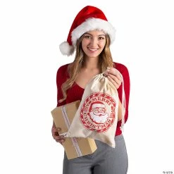 Flash Sale 🌟 10" x 15" Large Merry 🎅 Christmas Canvas Drawstring Gift Bags - 12 Pc. 🔥 -Outlet Containers Store 10 x 15 large merry christmas canvas drawstring gift bags 12 pc 14133260 a02