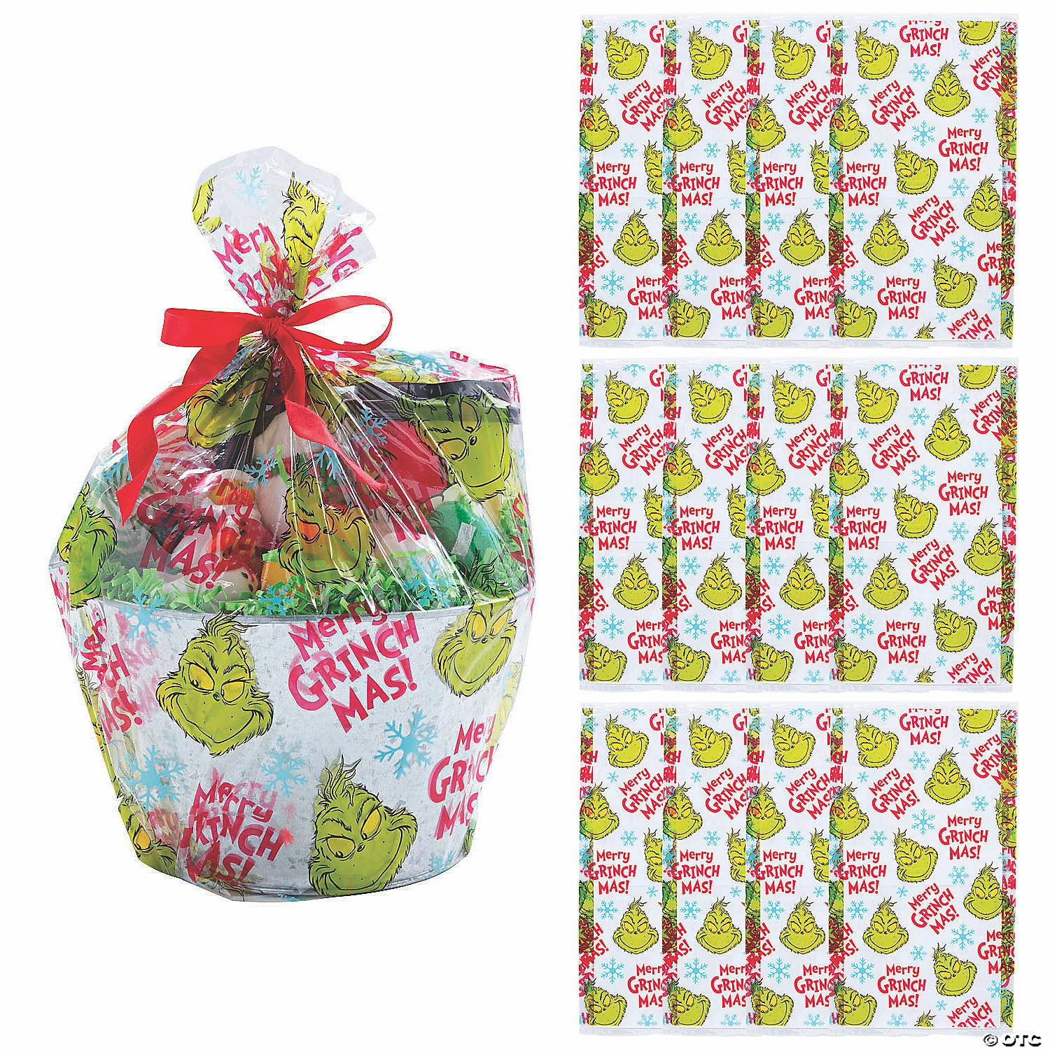 Cheap π 10" x 18" Large Dr. Seussβ’ The Grinch Cellophane Basket Bags - 12 Pc. π 3 Cheap π 10" x 18" Large Dr. Seussβ’ The Grinch Cellophane Basket Bags - 12 Pc. π