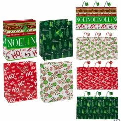 Top 10 🌟 12" x 14 1/2" Large 🎅 Christmas Gift Bags with Tags - 12 Pc. ⭐