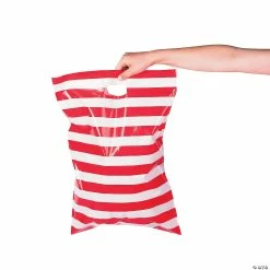 Coupon 👏 17" x 12" Red & White Striped Plastic Treat Bags - 50 Pc. 🔥 -Outlet Containers Store 17 x 12 red and white striped plastic treat bags 50 pc 3 3437 a03