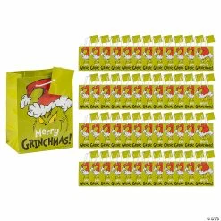 Best Sale ✔️ 4 1/2" x 5 1/2" Bulk Small Dr. Seuss™ The Grinch Paper Treat Bags - 72 Pc. 🥰