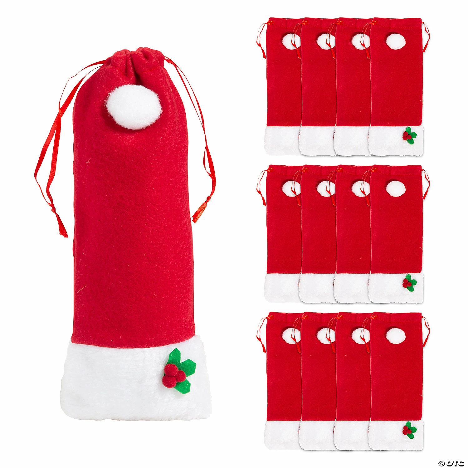 Brand new π 4" x 10" Medium Santa Hat Fleece Drawstring Treat Bags - 12 Pc. β¨ 3 Brand new π 4" x 10" Medium Santa Hat Fleece Drawstring Treat Bags - 12 Pc. β¨
