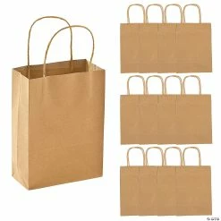 Best deal ๐ 6 1/2" x 9" Medium Kraft Paper Gift Bags - 12 Pc. ๐