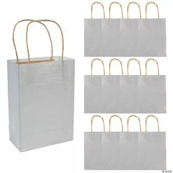 Flash Sale 🔥 6 1/2" x 9" Medium Kraft Paper Gift Bags - 12 Pc. 🛒