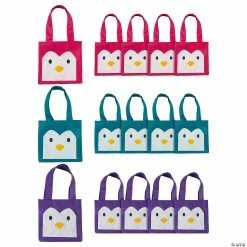 Cheapest β 6" x 6" Mini Penguin Nonwoven Tote Bags - 12 Pc. π