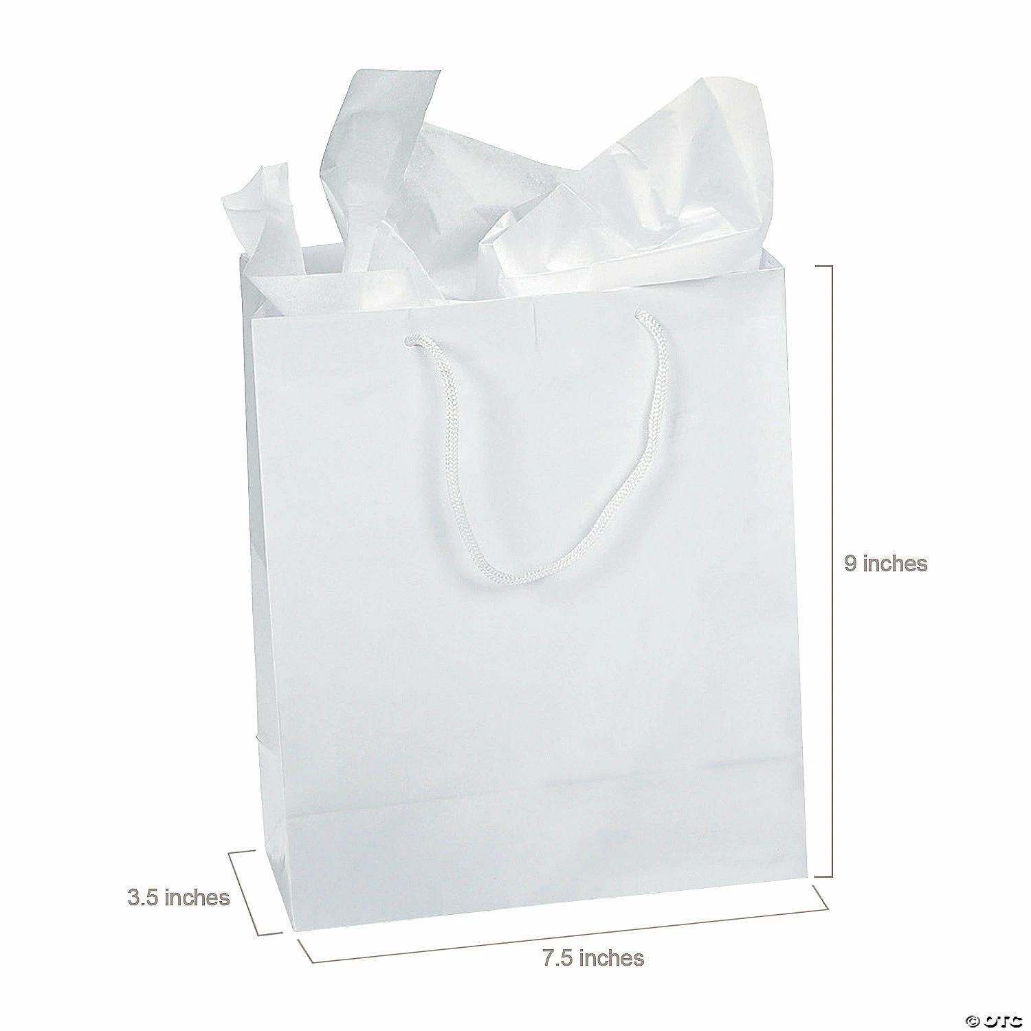 Top 10 🔥 7 1/2" x 3 1/2" x 9" Medium White Paper Gift Bags - 12 Pc. 🎁 4 Top 10 🔥 7 1/2" x 3 1/2" x 9" Medium White Paper Gift Bags - 12 Pc. 🎁 - Image 2