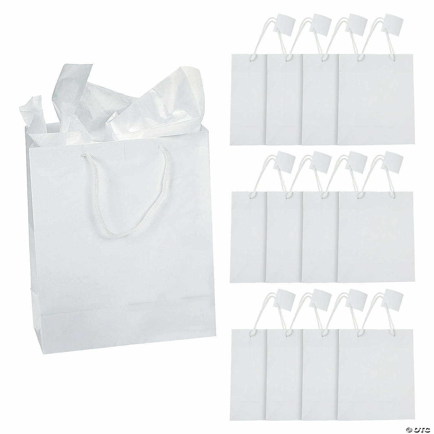 Top 10 🔥 7 1/2" x 3 1/2" x 9" Medium White Paper Gift Bags - 12 Pc. 🎁 3 Top 10 🔥 7 1/2" x 3 1/2" x 9" Medium White Paper Gift Bags - 12 Pc. 🎁