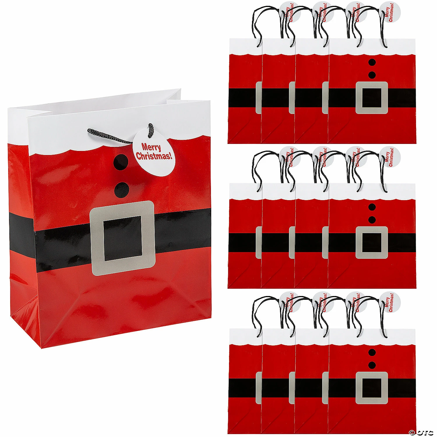 Best deal π 7 1/2" x 9" Medium Santa Paper Gift Bags with Tags - 12 Pc. π― 3 Best deal π 7 1/2" x 9" Medium Santa Paper Gift Bags with Tags - 12 Pc. π―