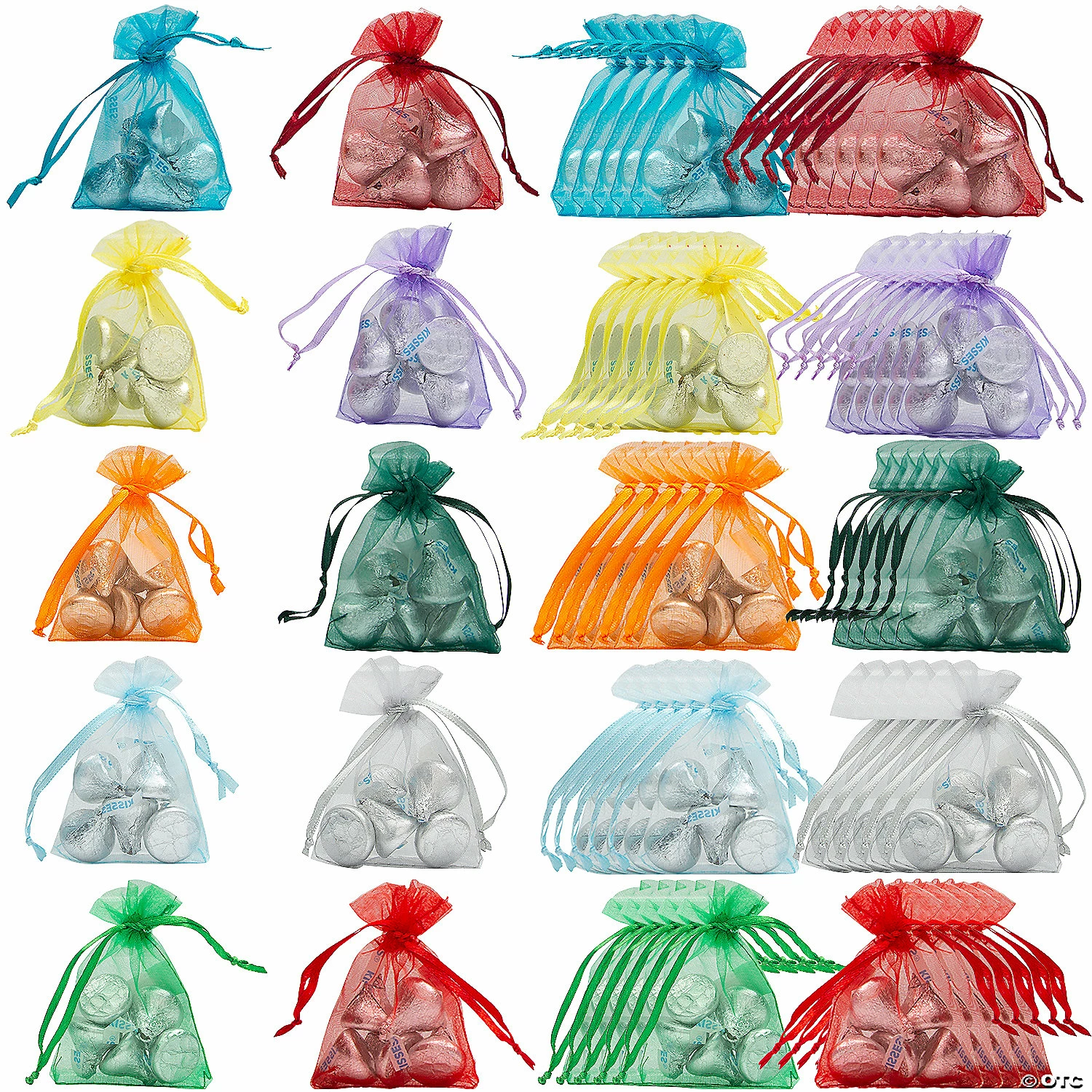 Budget 🛒 Bulk 2 1/4" x 3 1/2" Mini Colorful Organza Drawstring Treat Bags - 50 Pc. ⭐ 3 Budget 🛒 Bulk 2 1/4" x 3 1/2" Mini Colorful Organza Drawstring Treat Bags - 50 Pc. ⭐