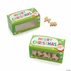 Promo ✨ Christmas Cookie Favor Boxes with Window - 12 Pc. 🤩