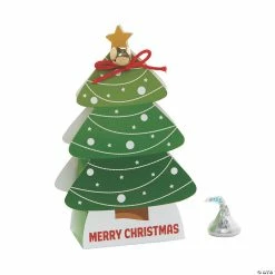 Flash Sale 👏 Christmas Tree with Bell Treat Boxes - 12 Pc. 👏