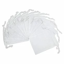 Best deal ๐ Drawstring Gift Bags - 12 Pack 5x7 Inch Small Bright White Muslin Cotton Cloth Pouches in Bulk, ๐ฌ Candy, Parties, Wedding Favors, Soaps, Treats, Crafts ๐