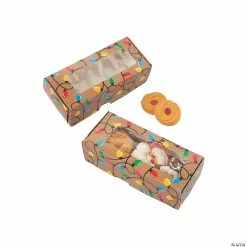 Cheap 👍 Holiday Lights Cookie Boxes - 12 Pc. 🎁