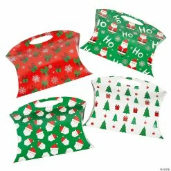 Flash Sale 😀 Large 🎄 Christmas Pillow Boxes with Handle - 12 Pc. 🔥