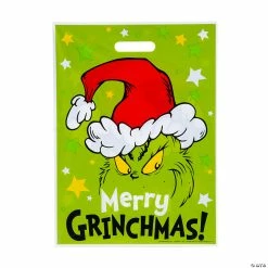 Discount ❤️ Large Dr. Seuss™ The Grinch 🎄 Christmas Treat Bags - 50 Pc. 🎁