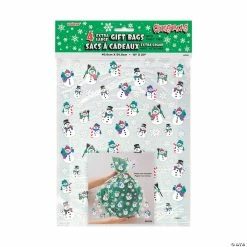 Wholesale 😀 Large Snowman Cellophane Gift Bags - 4 Pc. ✔️
