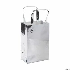 Best Pirce 🎁 Medium Silver Foil Gift Bags - 12 Pc. 😍