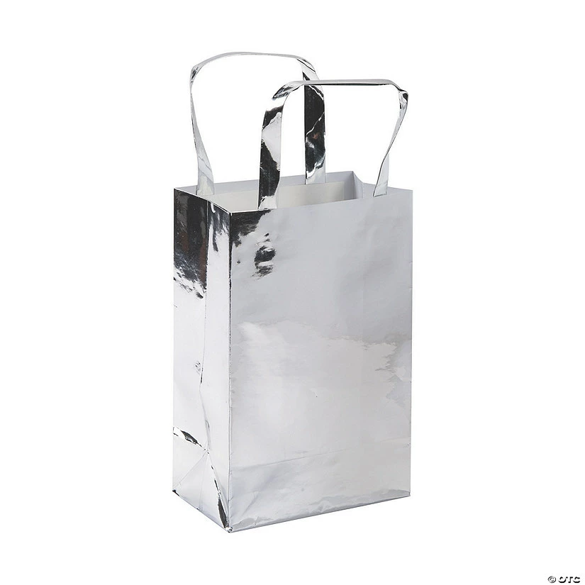 Best Pirce 🎁 Medium Silver Foil Gift Bags - 12 Pc. 😍 3 Best Pirce 🎁 Medium Silver Foil Gift Bags - 12 Pc. 😍