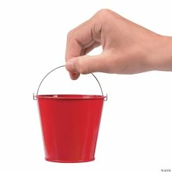 Buy 👍 Mini Pails - 12 Pc. ✨ -Outlet Containers Store mini red favor pails 12 pc 52 42 a02