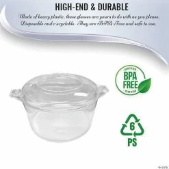 Best Pirce ✔️ Premium 3.4 oz. Clear Disposable Plastic Mini Pots - 288 Pc. ❤️ -Outlet Containers Store premium 3 4 oz clear disposable plastic mini pots 288 pc 14109090 a05