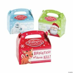 New 🛒 Rudolph the Red-Nosed Reindeer® 🎁 Christmas Treat Boxes - 12 Pc. 😀