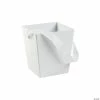 Budget 💯 Buckets With Ribbon Handle - 6 Pc. 🧨 -Outlet Containers Store white candy buckets with ribbon handle 6 pc 3 2624