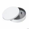 Outlet ✨ White Round Tin Favor Containers - 12 Pc. ⭐ -Outlet Containers Store white round tin favor containers 12 pc 14193370